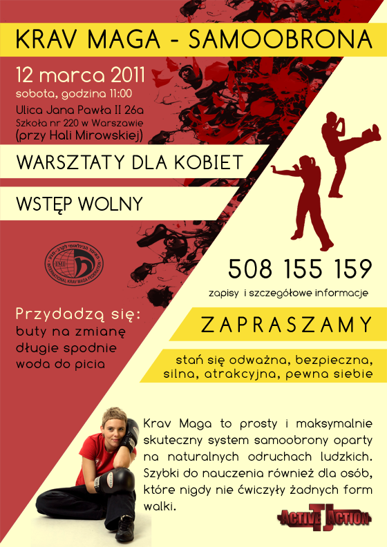Seminarium Krav Maga - Samoobrona dla kobiet, Warszawa. Dzień kobiet Krav Maga, bezpieczna kobieta. Jak się bronić.